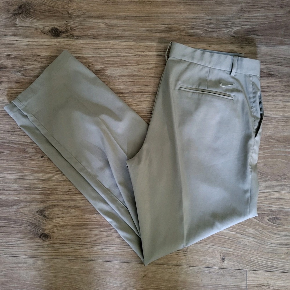 Nike Dri Fit Performance Golf Pants Men's Size 34x32 Khaki